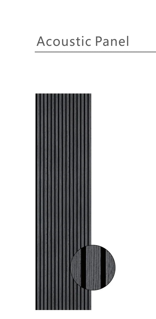 Wall Panel 01C - Dark Grey - Acoustic - 60 x 240cm per panel