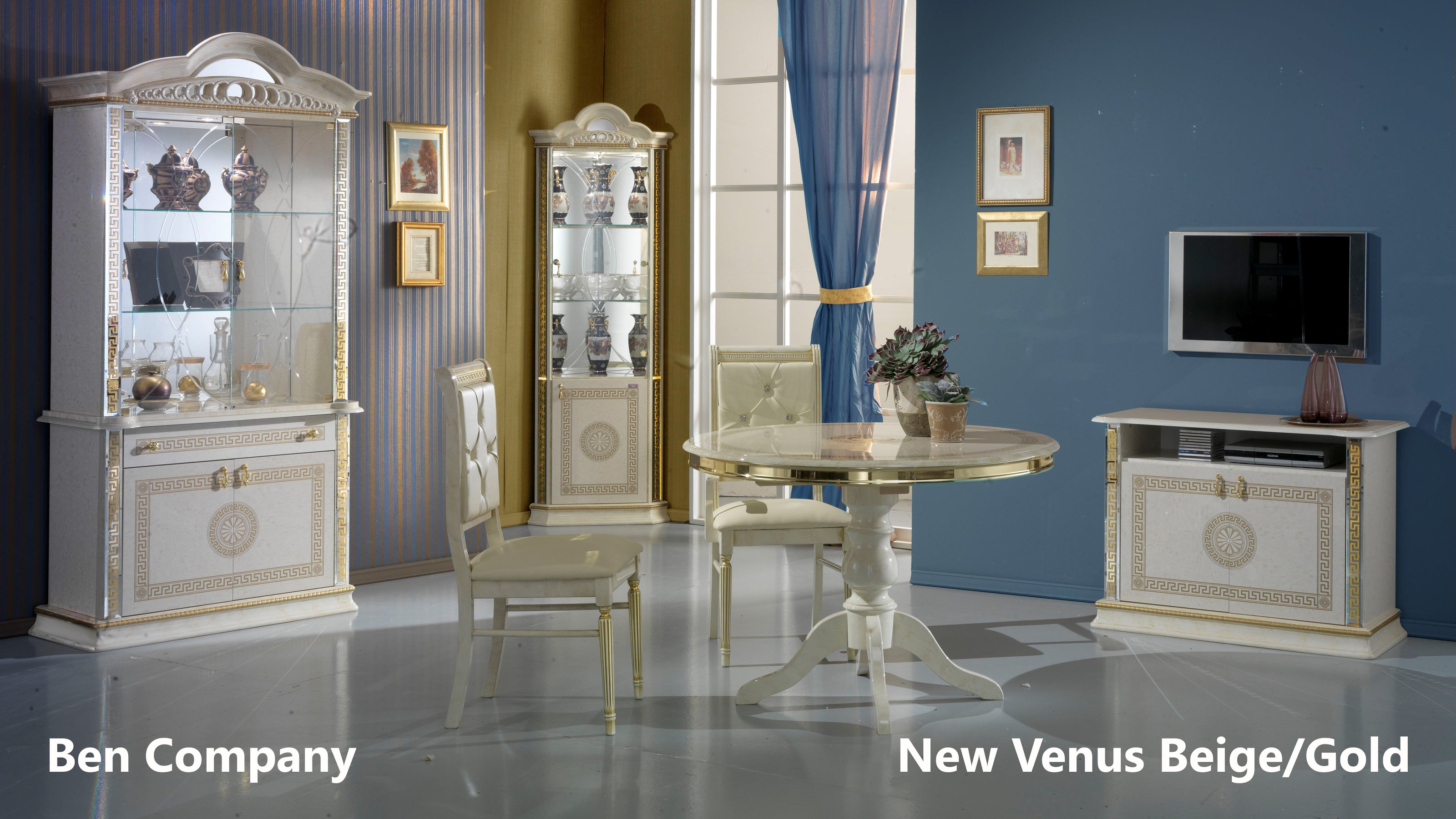 Ben Company New Venus Italian High Gloss 2 Doors Display Vitrine