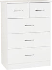 Nevada 2 Door 1 Drawer Wardrobe Bedroom Set White Gloss