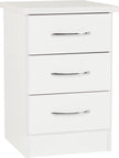Nevada 2 Door 1 Drawer Wardrobe Bedroom Set White Gloss