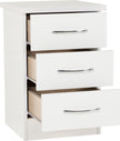 Nevada 2 Door 1 Drawer Wardrobe Bedroom Set White Gloss