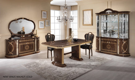 NEW VENUS CLASSIC ITALIAN HIGH GLOSS WALNUT COLOUR LIVING ROOM BEN COMPANY