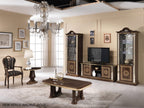 NEW VENUS CLASSIC ITALIAN HIGH GLOSS WALNUT COLOUR LIVING ROOM BEN COMPANY