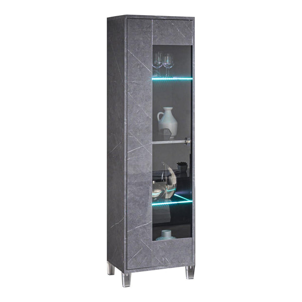 Ben Company Vittoria Grey Italian Entertainment Tv Unti and Single Doors/Vitrine