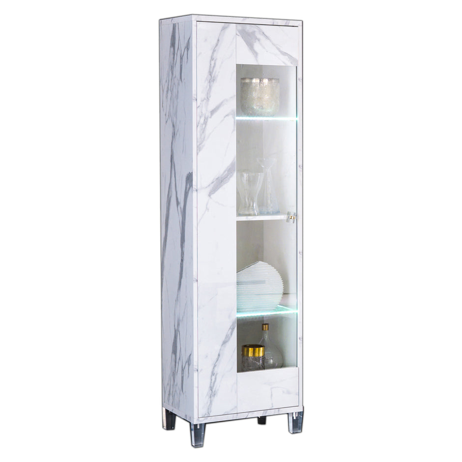 Ben Company Vittoria Italian Single Doors Display Unit and Plasma Large TV stand set white