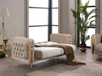 VEGAS CHESTERFIELD CREAM-GOLD SOFA SET