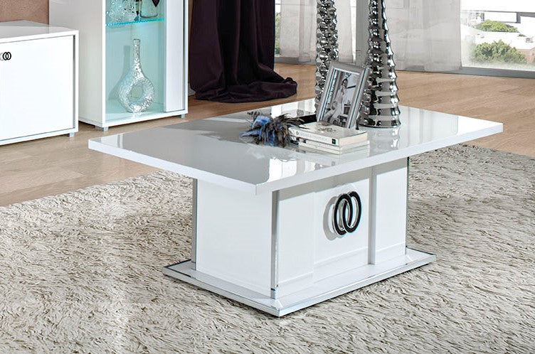 Vogue Italian Tv Cabinet & Coffee Table In White High Gloss Speical Offer
