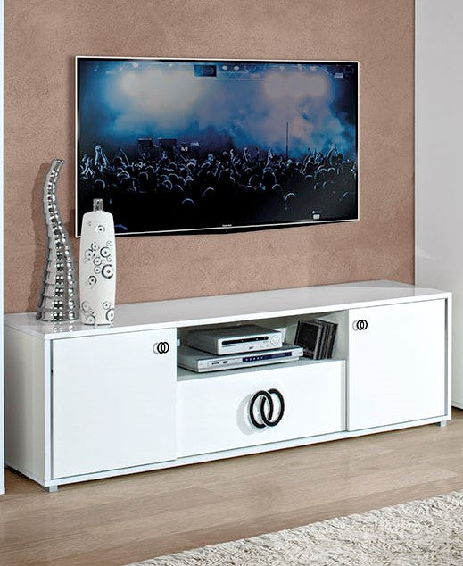 Vogue Italian Tv Cabinet & Coffee Table In White High Gloss Speical Offer