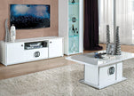 Vogue Italian Tv Cabinet & Coffee Table In White High Gloss Speical Offer