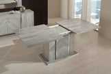 ALEXA LIGHT GREY H2O Design Italian High Gloss ExT-Dining Table + 6 Chairs