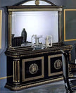 Rosella Versa Design ITALIAN Black and Gold Corner Vitrine Cabinet H2O Design