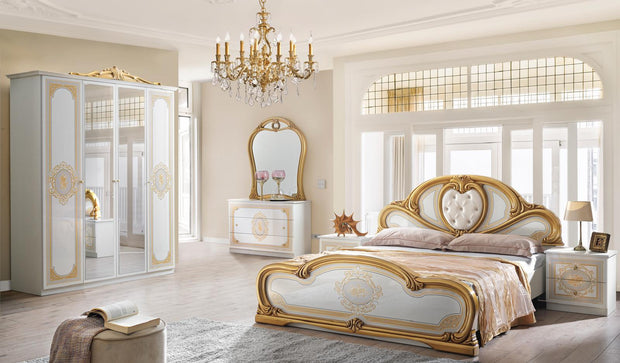 New Stunning CLARISSA Italian High Gloss 4Doors Wardrobe Bedroom Set OFFER PRICE