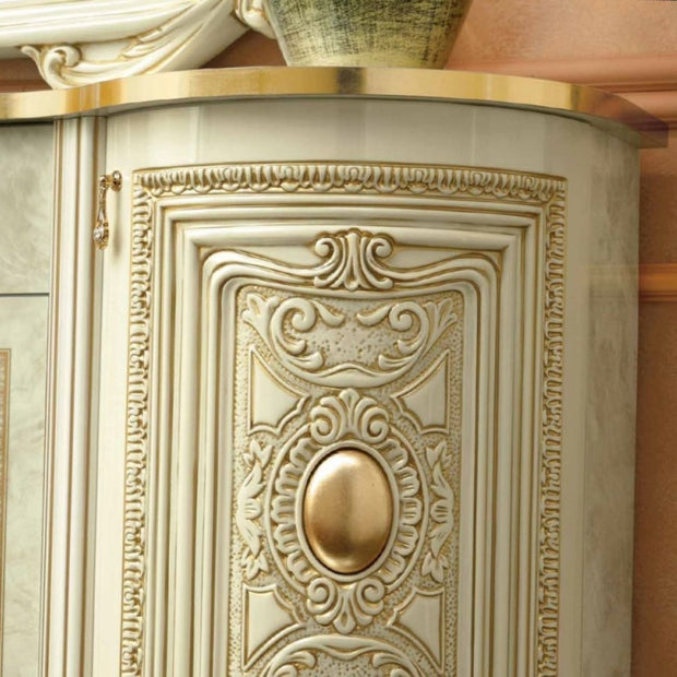 Camel Group Leonardo Ivory-Gold High Gloss Finish Italian 3 Door Display Cabinet