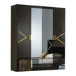 Elegance Modern Style Italian High Gloss Double Bed+ 4D Bedroom Set Ben Company