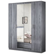 BEN COMPANY New Nicole Grey Padded HeadBoard High Gloss Italian Bedroom Set