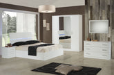 New Simona Luxury Modern Style Italian High Gloss Double Bedroom Set Ben Company