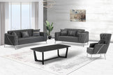 Jasmine Chesterfield Fabric Sofa Set