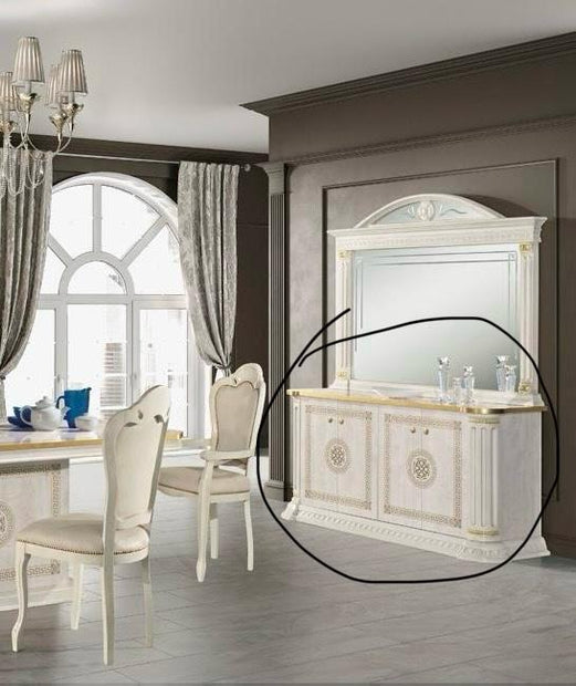New Design Aurora Italian H-Gloss Beige/Gold Buffet Sideboard Unit H2O Design