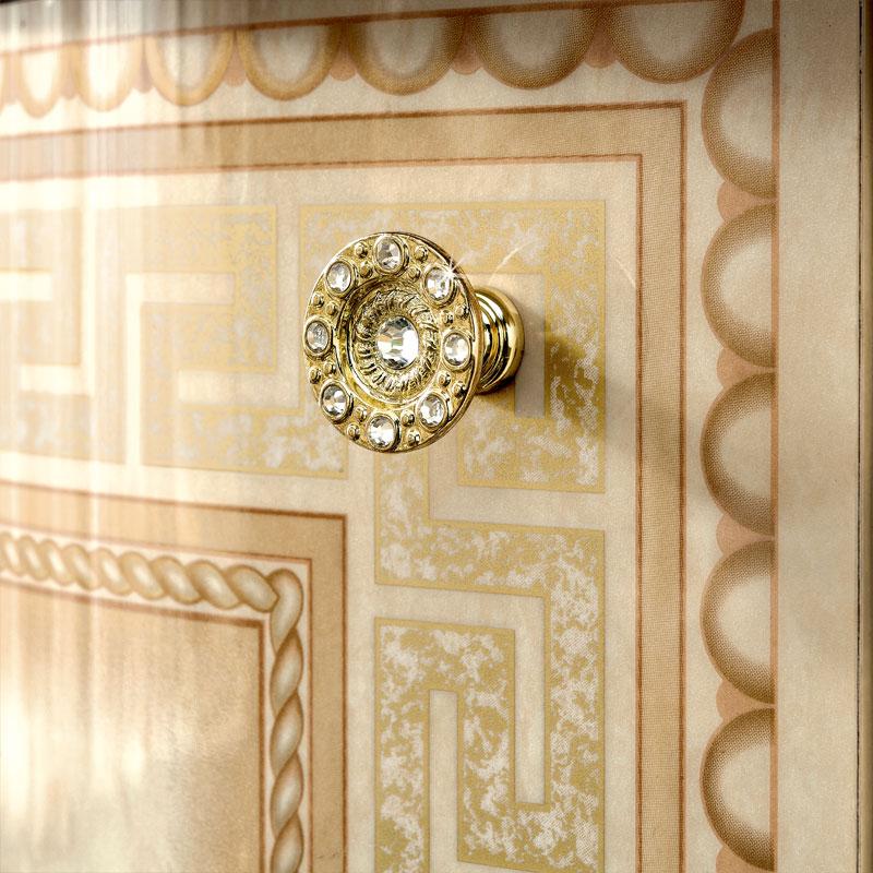 Camel Group Luxury MEDUSA Italian Cream & Gold 4 Door Display Cabinet