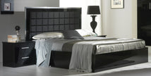 BEN COMPANY New Ambra Black / White High Gloss Luxury Italian 4DooBedroom Set