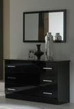 BEN COMPANY New Ambra Black / White High Gloss Luxury Italian 4DooBedroom Set