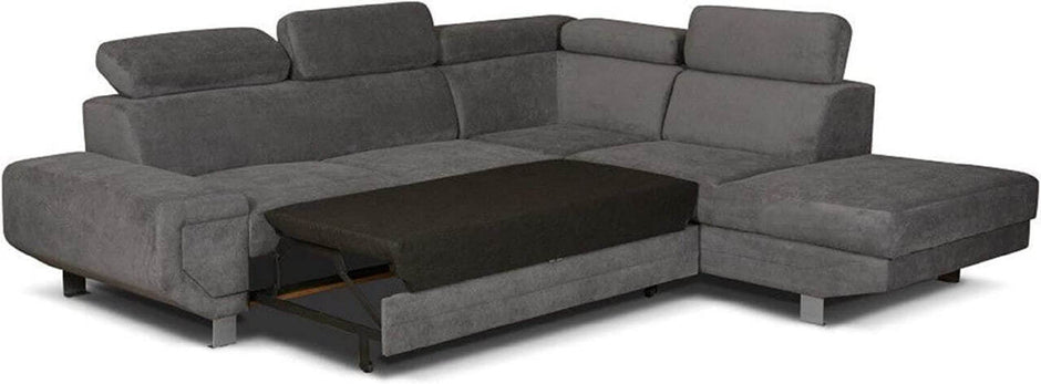 Artic Sofa bed with storage Left Hand/ Right Hand Facing Corner/ Grey