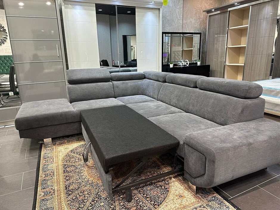 Artic Sofa bed with storage Left Hand/ Right Hand Facing Corner/ Grey