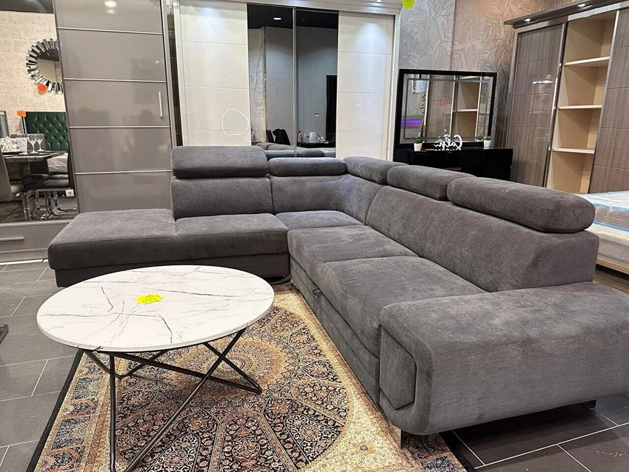 Artic Sofa bed with storage Left Hand/ Right Hand Facing Corner/ Grey