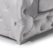Ashton Chesterfield Corner Sofa in Silver Plush Velvet