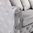 Ashton Chesterfield Corner Sofa in Silver Plush Velvet