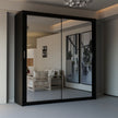 New York 2 Doors Sliding Mirrored Wardrobe 180cm