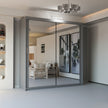 New York 2 Doors Sliding Mirrored Wardrobe 180cm