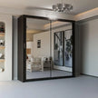 New York 2 Doors Sliding Mirrored Wardrobe 180cm