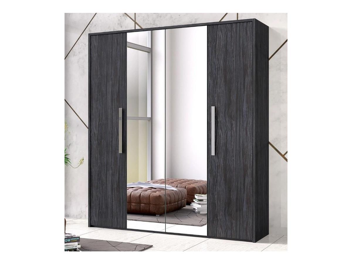 H2O Design Christine Italian Bedroom Set + 4 Doors Wardrobe in Ambrosiana Grey