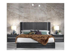 H2O Design Christine Italian King Bed + Dresser+ Mirror+2 x Bedsides Ambrosiana Grey