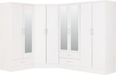 Nevada 2 Door Corner Wardrobe - White Gloss