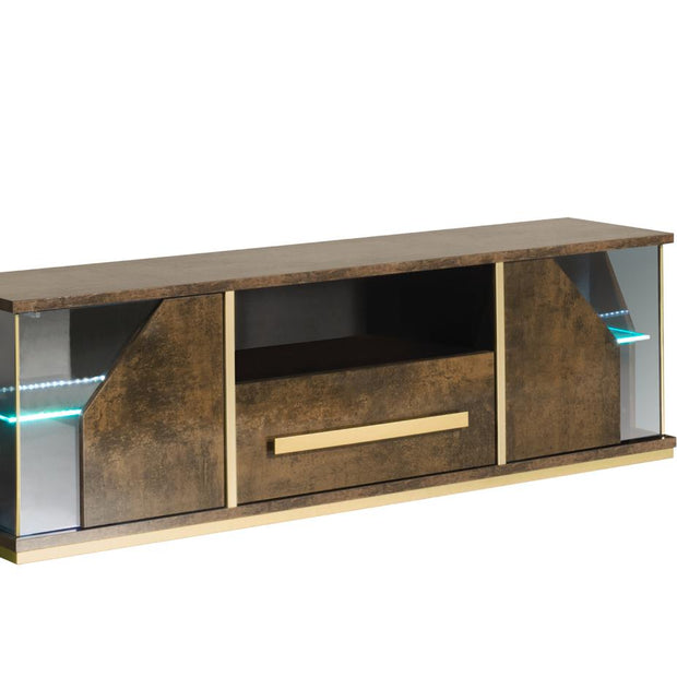 H2O Design Modern Desire Italian High Gloss TV cabinet In Bronze-Gold Finish