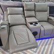 CNC FLORIDA 3+2 ELECTRIC LED RECLINING BLUETOOTH SPEAKER AIRE LEATHER SOFA