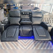 CNC FLORIDA 3+2 ELECTRIC LED RECLINING BLUETOOTH SPEAKER AIRE LEATHER SOFA