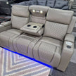 CNC FLORIDA 3+2 ELECTRIC LED RECLINING BLUETOOTH SPEAKER AIRE LEATHER SOFA
