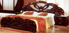 Ben Company Luxury Giada Italian High Gloss Bedroom Group White or Mahogany