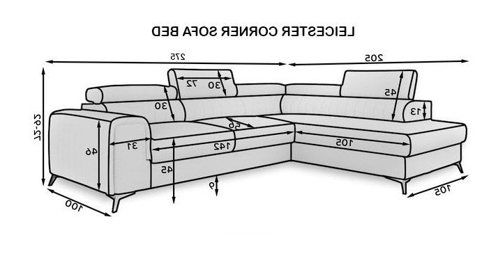 LAURENCE LARGE CORNER SOFA-BED PLUSH VELVET RIGHT HAND/LEFT HAND