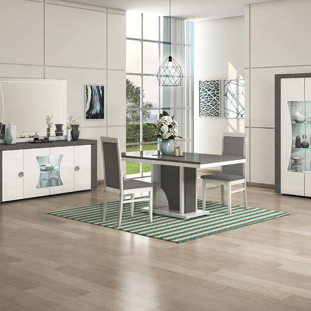 Smart Grey/White Italian LINUX H/Gloss Lounge/Living Room Furniture From San Martino