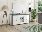 Smart Grey/White Italian LINUX H/Gloss Lounge/Living Room Furniture From San Martino