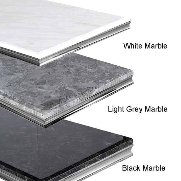 Arriana Chrome Legs Marble Top Coffee Table