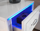 New Billionaire  With LED Lights High Gloss Italian Bedroom Set 6 Door wardrobe