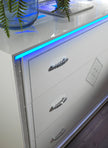 New Billionaire  With LED Lights High Gloss Italian Bedroom Set 6 Door wardrobe