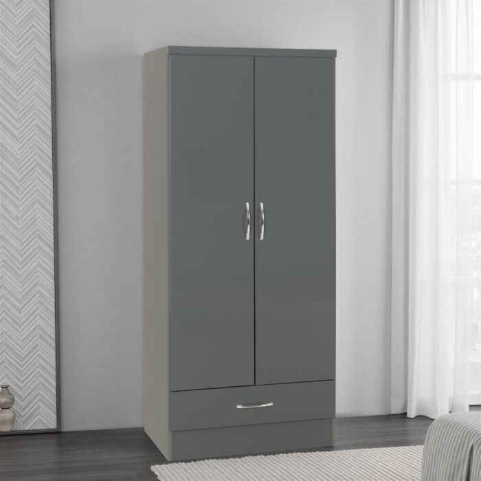 Nevada 2 Door 1 Drawer Wardrobe