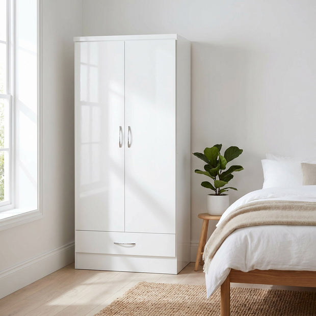 Nevada 2 Door 1 Drawer Wardrobe