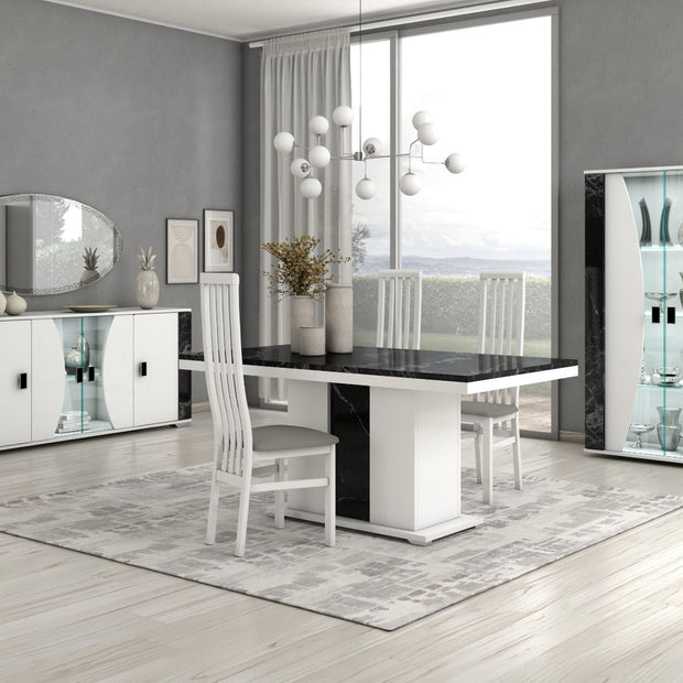 Nevada Marble Effect-White Italian H/Gloss Living Room Furniture From STM Design